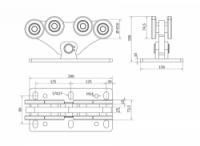 Vozík pro samonosnou bránu SPEED M Cais
