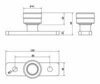 Kladka zavěšených vrat spodní vodící RS 40 Cais