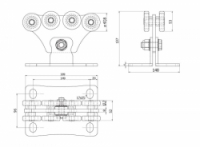 Vozík Cais SPEED SE pro samonosnou bránu