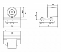 Vnitřní doraz Cais FINISH M pro samonosnou bránu