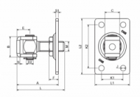 Pant křídlové brány HP 20 R Cais