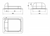 Spodní doraz křídlové brány LIMIT M Cais