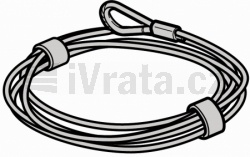 Lana, pár, Ø 3 mm, typ kování H, úchyt, komplet na vrata, L=4540 do výšky vrat 2250