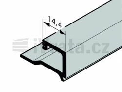 Zasklívací lišta, hliník, pro boční dveře APUF42/ALRF42 S-line, tl 26 mm, eloxovaný (max 6000 mm) E6/C0