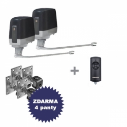 Pohon křídlové brány Hörmann VersaMatic 2 BiSecur + ovladač + 4 panty