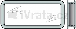 Kompletní sendvičové zasklení, typ A pro dvoustěnné vratové sekce 67 mm, tlakově litý rám podle RAL 9011