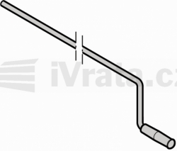 Nouzová ruční klika, 400 mm prodloužené pohony S14-S55, DD17-DD180, K20-K60, Ø 12 mm,