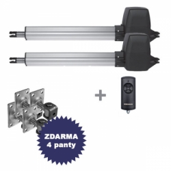 Pohon křídlové brány Hörmann RotaMatic P 2 BiSecur + ovladač + 4 panty