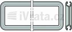 Kompletní sendvičové zasklení, typ A pro dvoustěnné vratové sekce 42 mm, tlakově litý lakovný rám,dvojitá tabule pravého skla, P4A