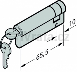 Profilový půlválec, N80, motiv 905, tloušťka 17mm, plná kapotáž, Hormann