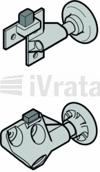 Rolna s držákem kompletní s válečkem a nárazníkem, F80, pravá, Hormann