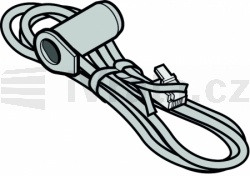 9.77 Optosenzor / přijímač SKS; černá výplň, IP66, šedý PUR kabel, délka kabelu: 500 mm