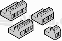 Zásuvný konektor pro jednotky řady 360 a 400, 6pin s můstkem, X3