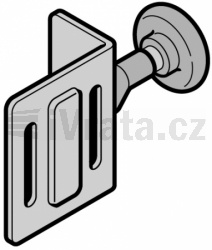 Držák rolny, horní, s rolnou, Typ kování L, Premium RAL9002