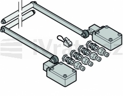 9.50 Sada spínačů uvolněných lan 2 pro vrat jiných výrobců (dlouhý ovládací válec, 14 cm)