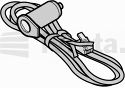 Optosenzor / vysílač SKS; šedá výplň, propojovací kabel černý; délka kabelu: 1500mm