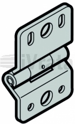 Středové panty, sada, 6 x SA006+SA001, nerez