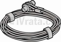 Lana, pár, Ø 3 mm, typ kování Z, úchyt, komplet na vrata, L = 2445 do výšky vrat 1955