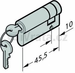 Profilový půlválec, N80, motiv 905, tloušťka 12,5 mm, Hormann