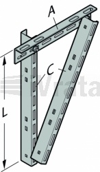 Stropní kotva, U-profil, díl C, L=469mm