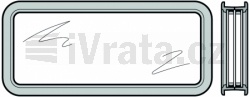 Kompletní sendvičové zasklení, typ A pro dvoustěnné vratové sekce 67 mm, tlakově litý rám podle RAL 9011