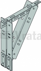 Konzola stropní, dvojitá pro C-profil, 2184mm