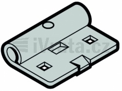 Držák rolny RH002, sada s rolnou, levý, zinek