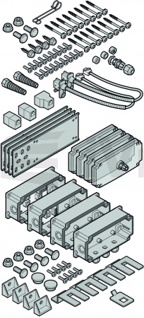 9.10 Připojovací sada světelné mříže HLG, WA 400 pro řídící jednotka A / B 445, A / B 460 a B 460 FU (WA 400)