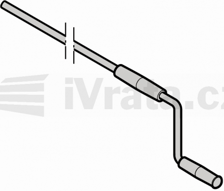 Nouzová ruční klika, prodloužená o 700 mm pro pohon řady S, DD17-DD180, K Ø 12 mm