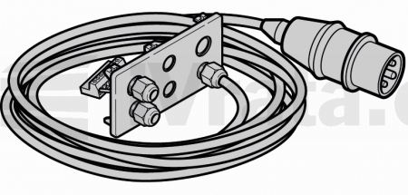 Napájecí kabel s přírubou pro ovládání 4xx R, 400V, délka: 2000mm