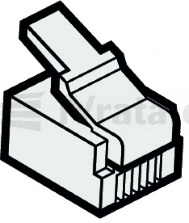 Systémový konektor, plochý kabel, 25 kusů/sáček, 6pinový žlutý (6pinový se 6 kontakty)