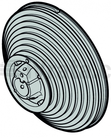 Lanový buben vel. 7, kování V, VU, ND > 30°, Pravý