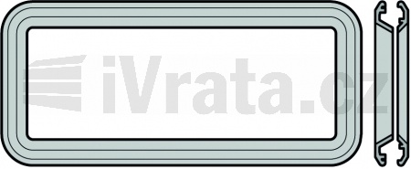 Tlakově litý rám pro sendvičové zasklení typu A, lakované pro dvoustěnné sekce vrat, pro plastové tabulky