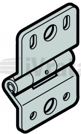 Středové panty, sada, 6 x SA006+SA001, zinek