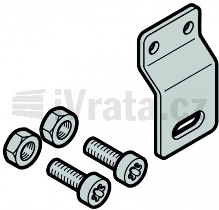 Praporek pro zamykání vrat s vertikální otočnou závorou, V´výška zámku vrat: < 1217,5 mm