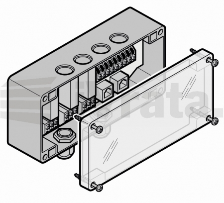 Univerzální karta UAP1-300 včetně krabice pro vnitřní řízení WA 250 / 300 nebo externí ovládání 300 s 2 m systémovým kabelem