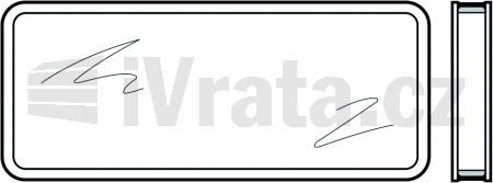 Plastová dvojitá tabulka, sekce 67, čirá pro sendvičové zasklení typu A, 51 mm