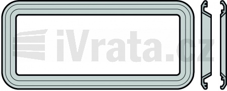 Tlakově litý rám pro sendvičové zasklení typu A, pro dvoustěnné sekce, 80 mm, podle RAL 9011 _________