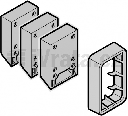 Sada: podložky pro zámek (3×), Montážní rámeček (1 ×) 42 / 20