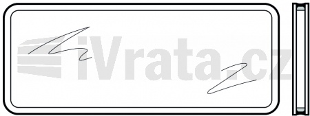 Plastová dvojitá tabulka, hloubka 42, čirá pro sendvičové zasklení typu A