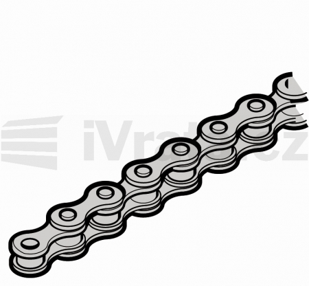 Válečkový řetěz, L = 2000 mm, 1 / 2
