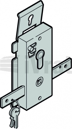 Zámek pro profilovou půlcylindrickou vložku, s vložkou, EcoStar, Hormann