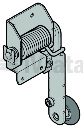 Zdvihač spodní lamely SR001, kování pro kování L, sekce 42, pravý, nerez