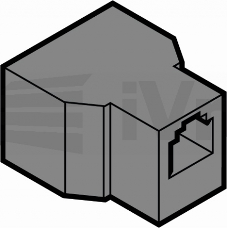 Y-kus s uzavřeným okruhem paralelním připojením, černý, 6-pin