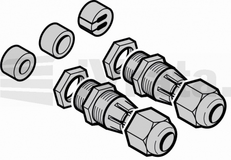 Sada průchodek 2 × M20, různá těsnění