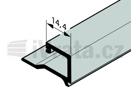 Zasklívací lišta, hliník, pro boční dveře APUF42/ALRF42 S-line, tl 26 mm, eloxovaný (max 6000 mm) E6/C35