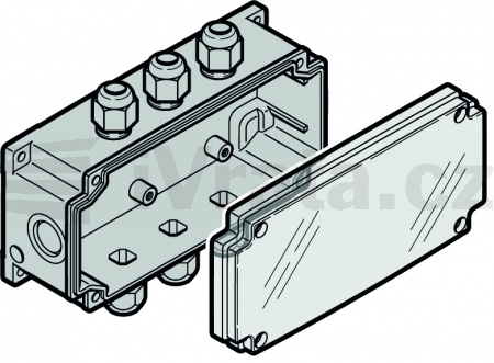 9.85 Krabice SKS vnitřní IP66, bočními průchodkami, neprůhledným víkem a sadou šroubů 2