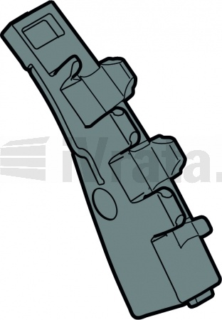 Vedení lana, spodní část vrat s L-kováním, ≤ 500 mm, levé