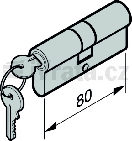 Cylindrická vložka pro boční dveře 60, 40 + 40 mm