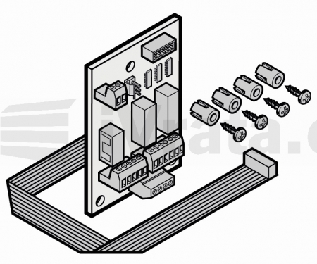 Multifunkční karta s propojovacím kabelem a příslušenstvím s přívodním kabelem 3 × 1 mm², délka 540 mm